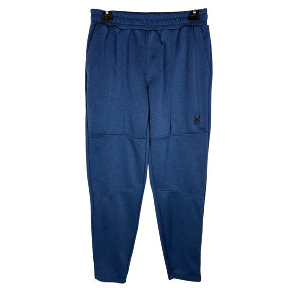 Spyder Active Proweb Pants Mens Small Navy Blue Mid-Rise Elastic Waist Pull On - Picture 1 of 15